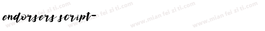 endorsers script字体转换